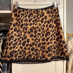 Cotton Candy Leopard Print Mini Skirt